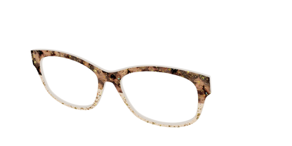 The Khaki Tortoise Crystal Split with Gold Flakes
