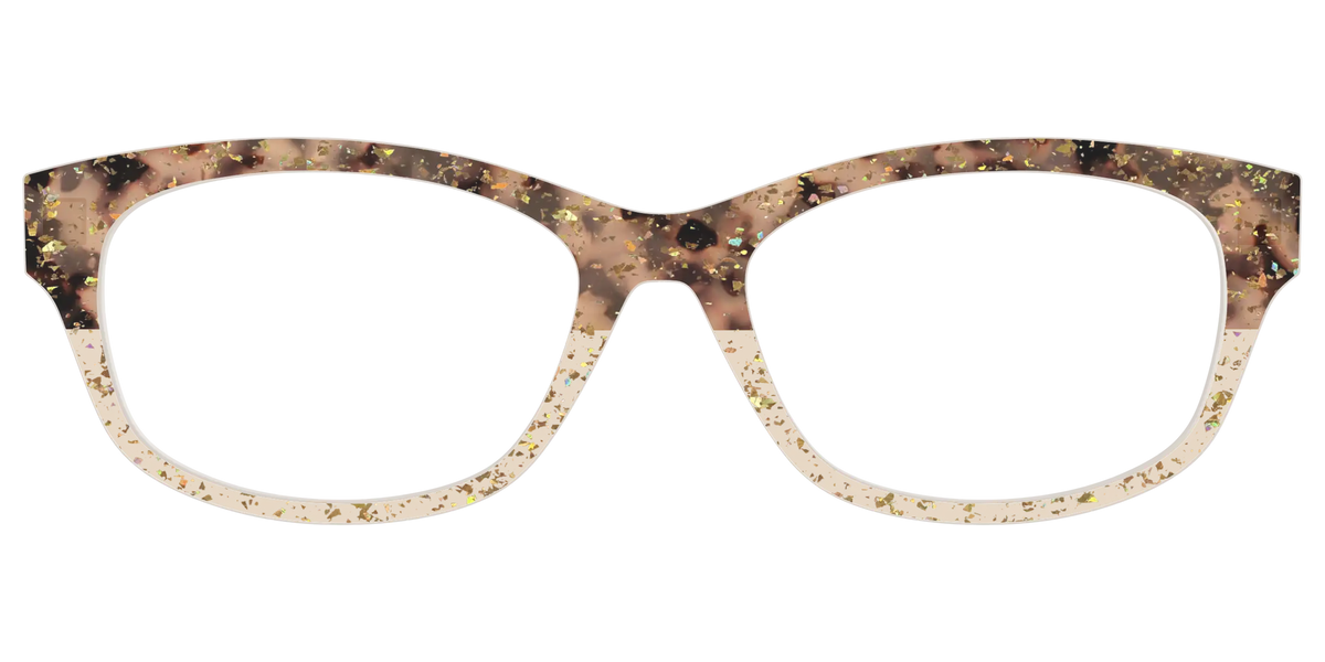 The Khaki Tortoise Crystal Split with Gold Flakes