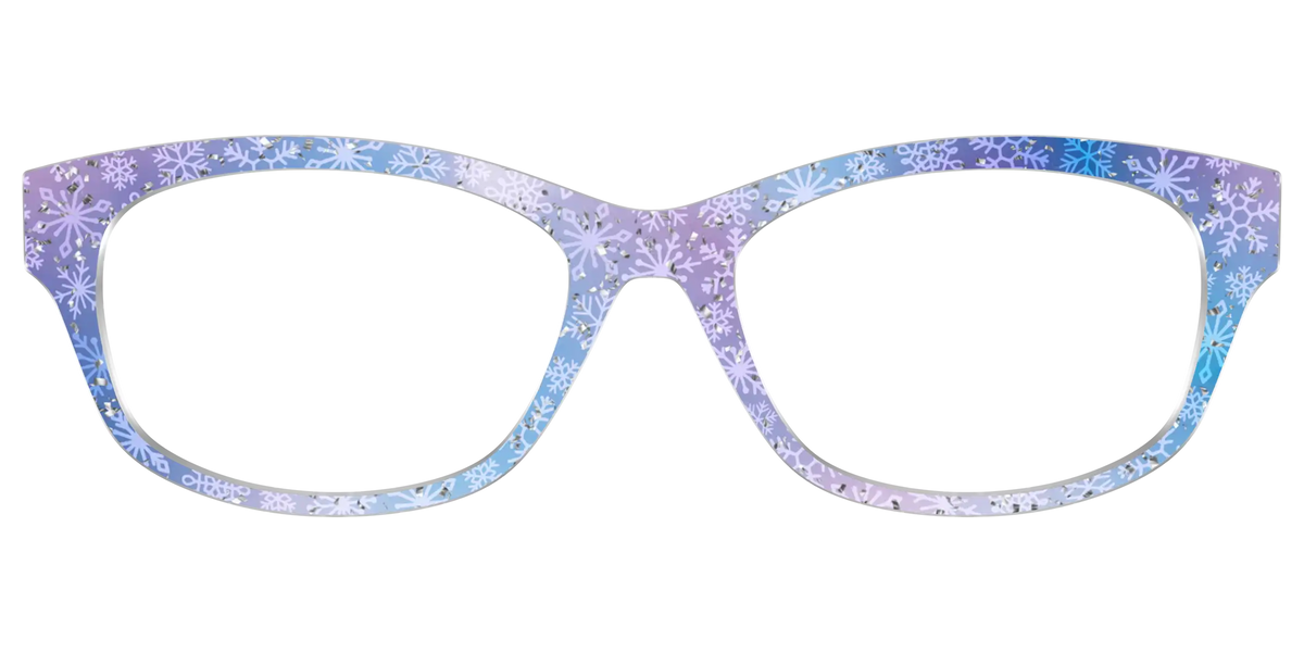 The Pastel Snowflake with Iridescent Glitter