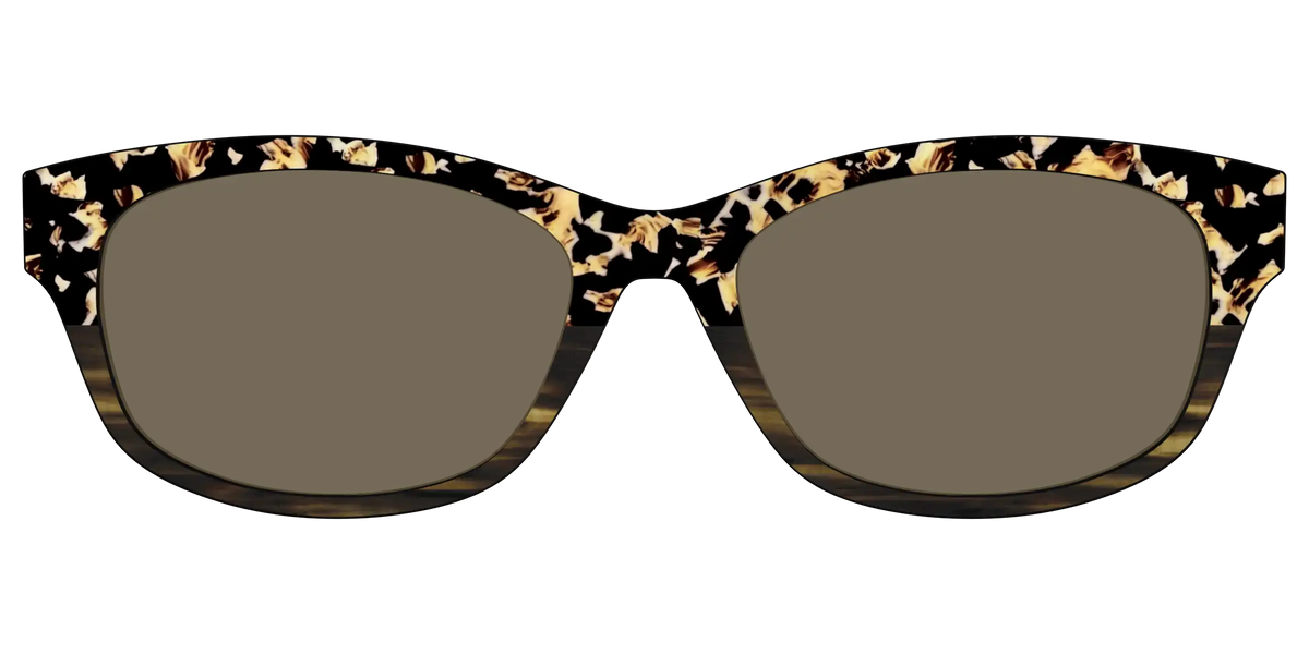 The Polarized Caramel Tortoise Horn Split Sun Top