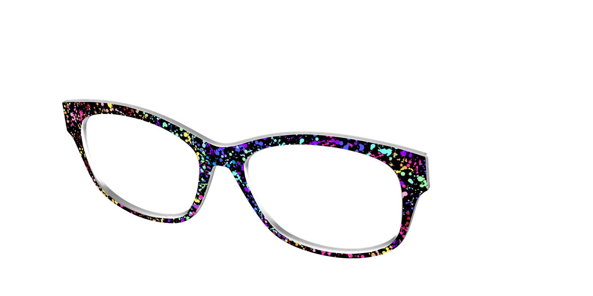 The Rainbow Splatter Black