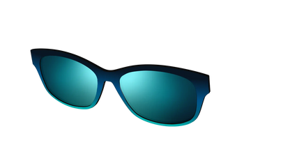 The Polarized Royal Blue to Seafoam Gradient Sun Top