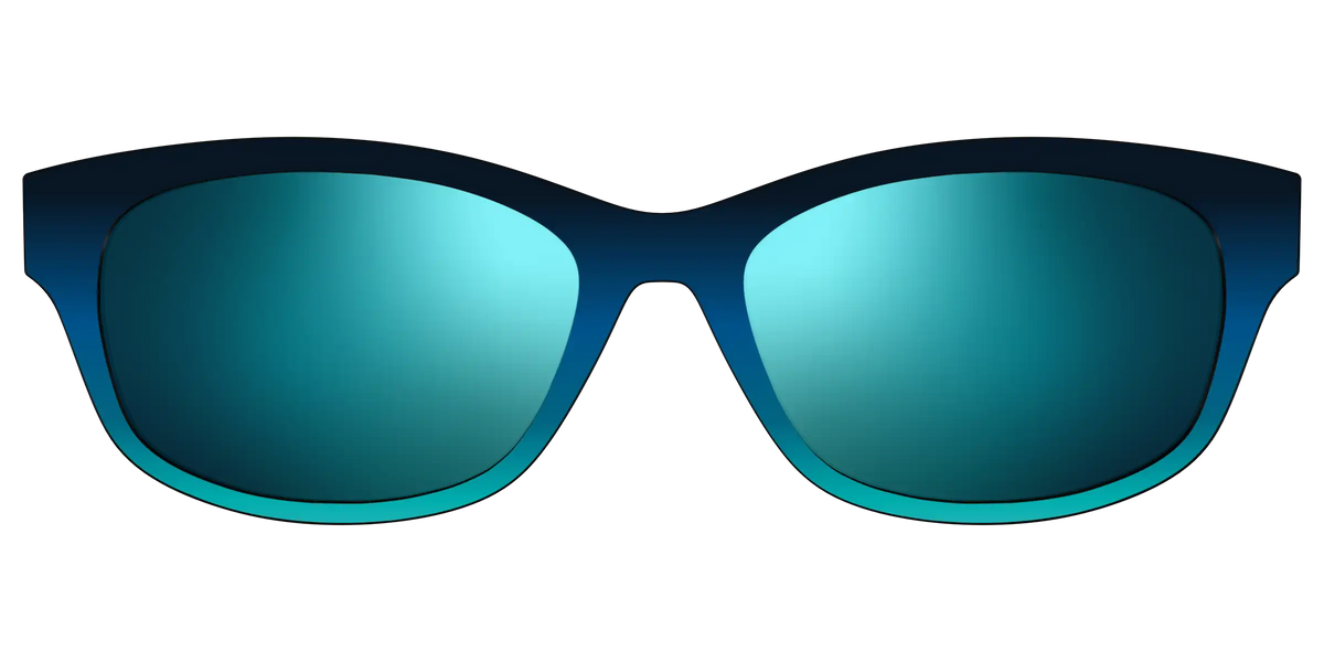 The Polarized Royal Blue to Seafoam Gradient Sun Top