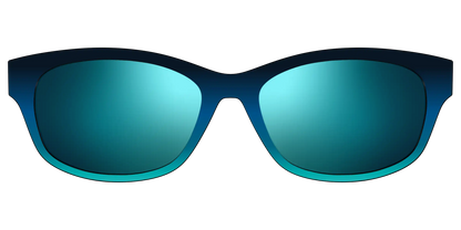 The Polarized Royal Blue to Seafoam Gradient Sun Top