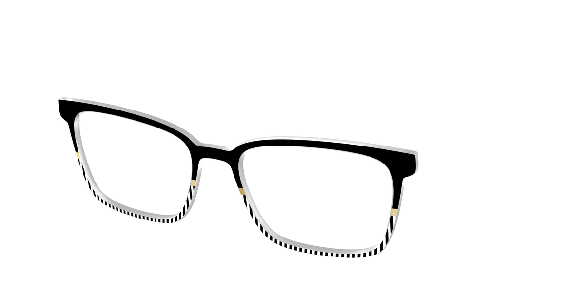 The Chic Stripes Crystal with Gold Foil