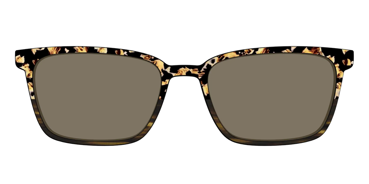 The Polarized Caramel Tortoise Horn Split Sun Top
