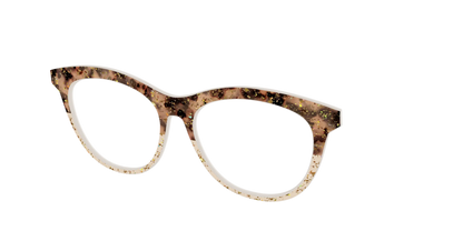 The Khaki Tortoise Crystal Split with Gold Flakes