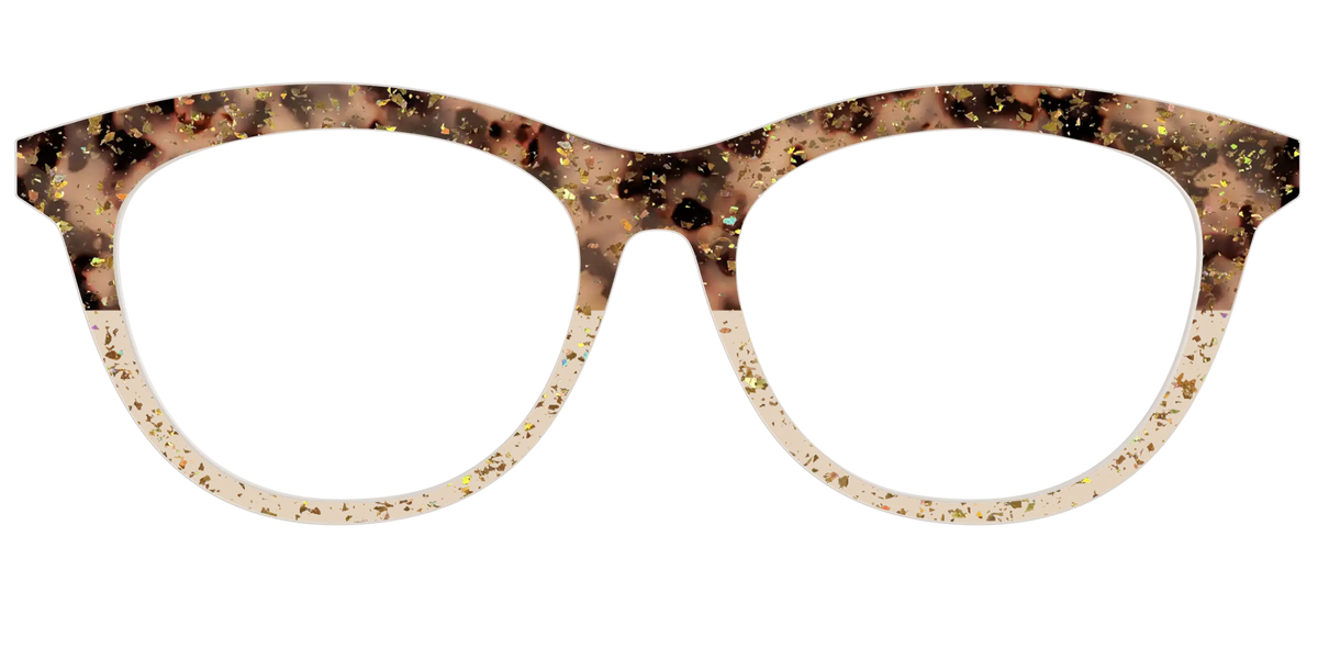 The Khaki Tortoise Crystal Split with Gold Flakes