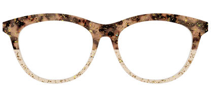 The Khaki Tortoise Crystal Split with Gold Flakes
