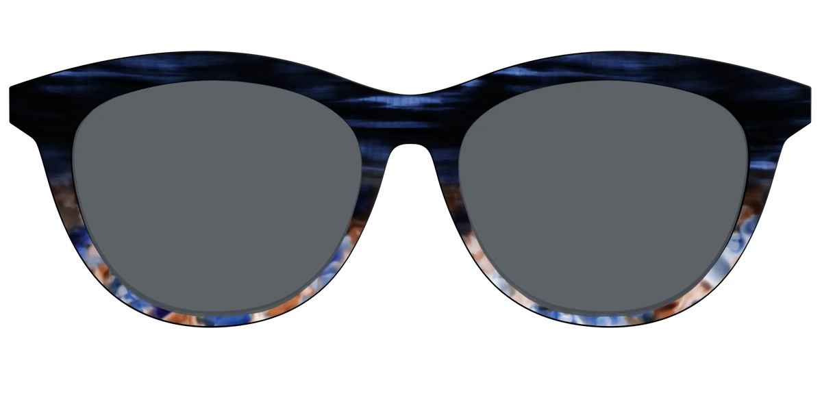 The Polarized Blue Horn Tortoise Sun Top