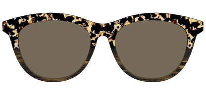 The Polarized Caramel Tortoise Horn Split Sun Top