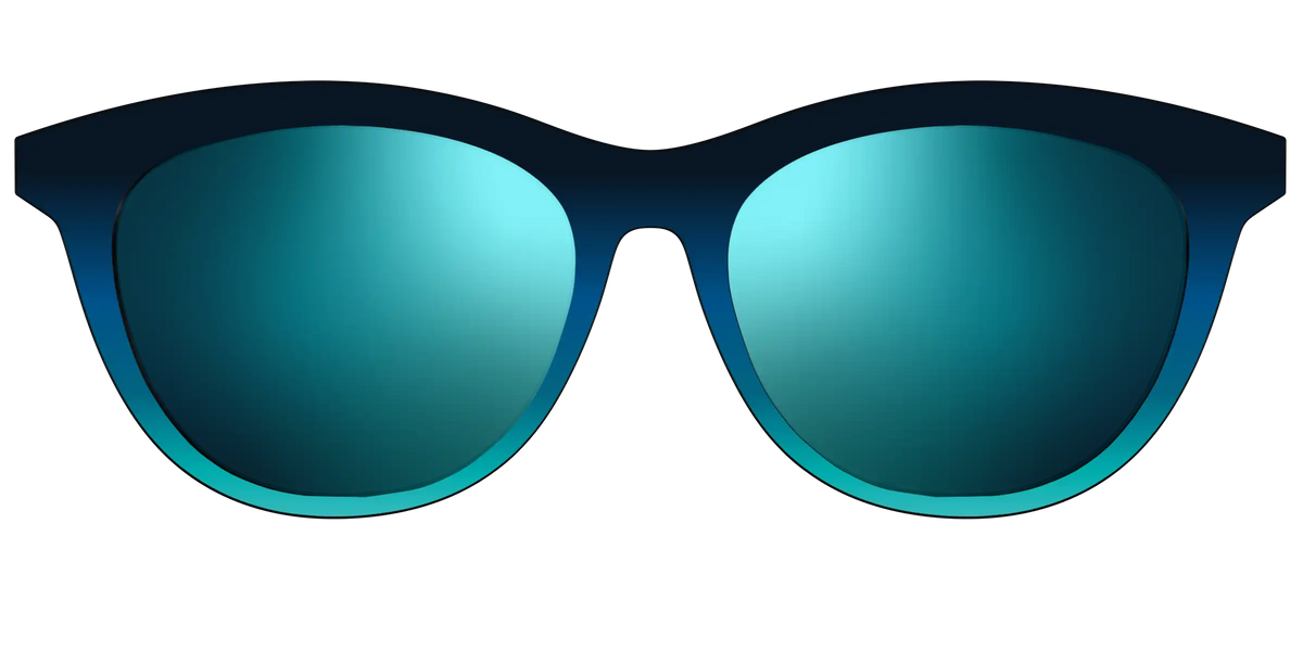The Polarized Royal Blue to Seafoam Gradient Sun Top