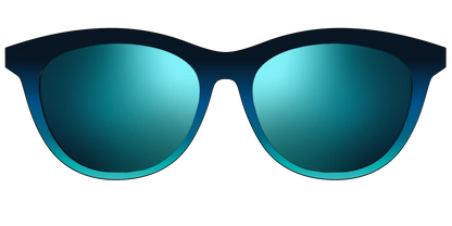 The Polarized Royal Blue to Seafoam Gradient Sun Top