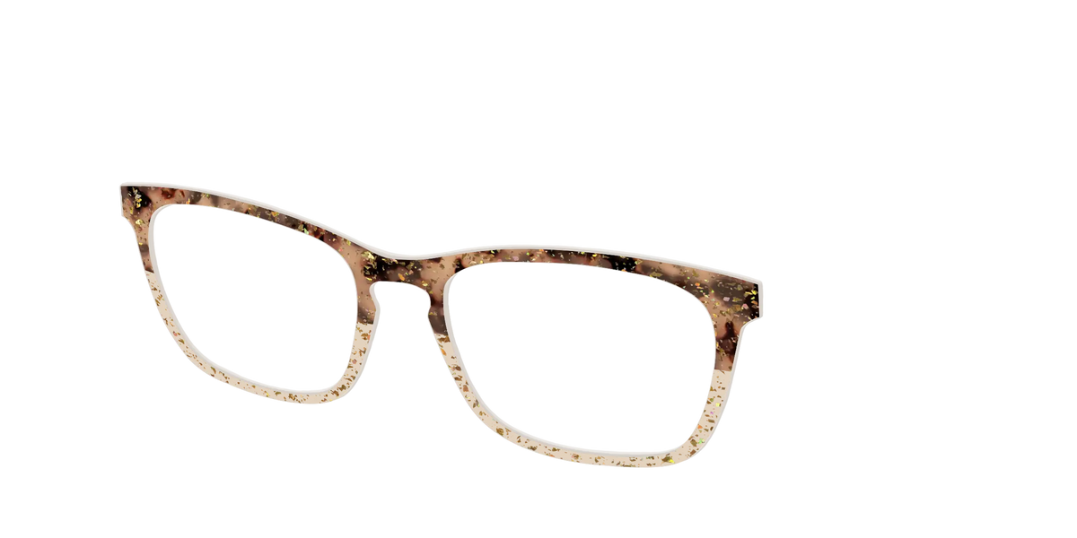 The Khaki Tortoise Crystal Split with Gold Flakes