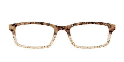 The Khaki Tortoise Crystal Split with Gold Flakes