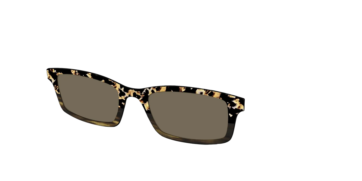 The Polarized Caramel Tortoise Horn Split Sun Top