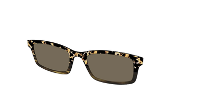 The Polarized Caramel Tortoise Horn Split Sun Top