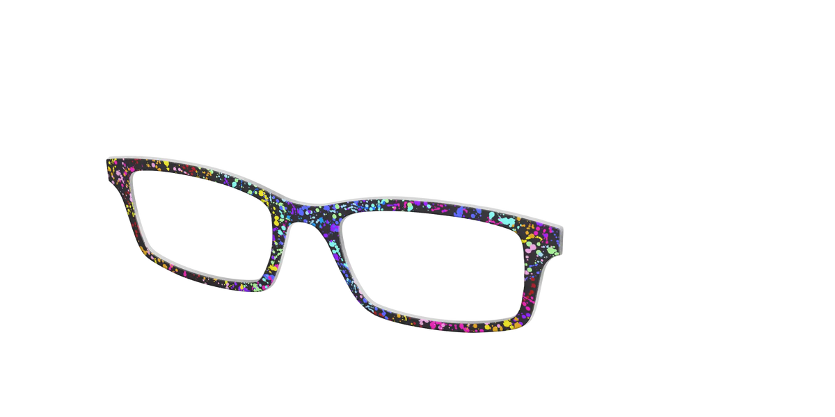 The Rainbow Splatter Black