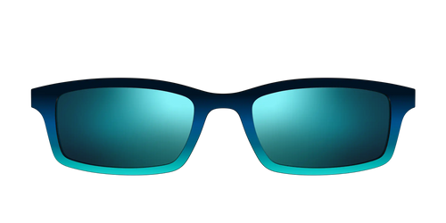 The Polarized Royal Blue to Seafoam Gradient Sun Top