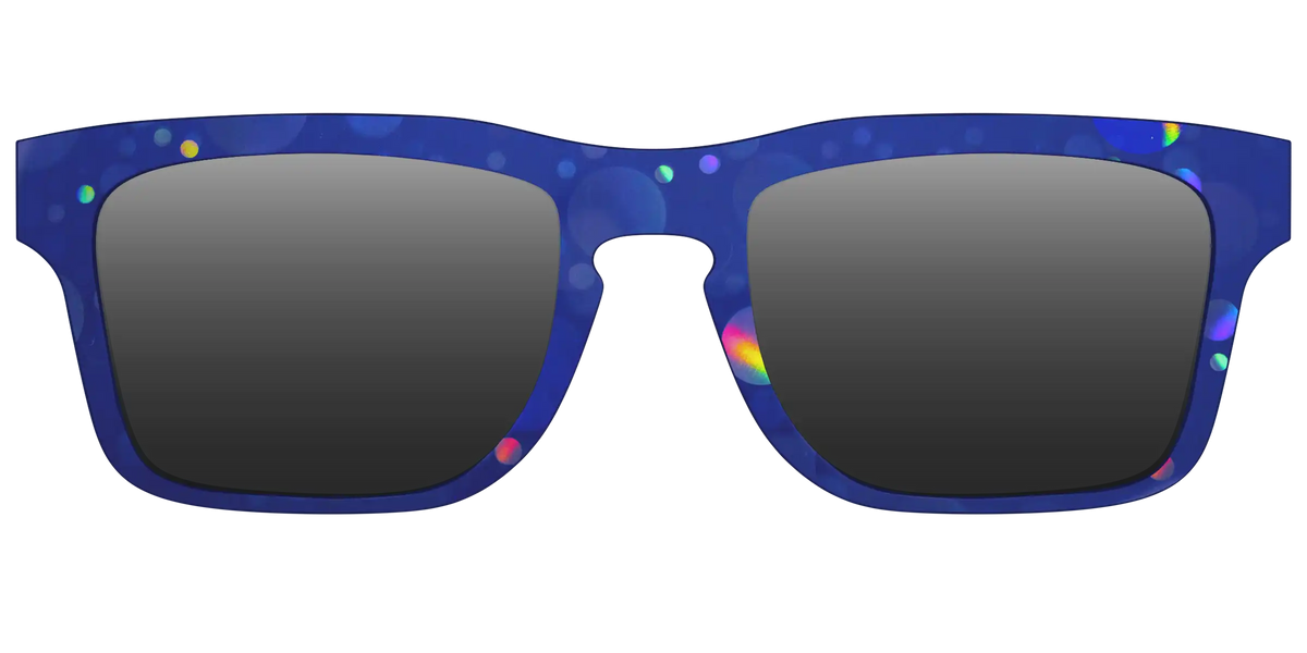 The Polarized Navy Holographic Bubbles Sun Top
