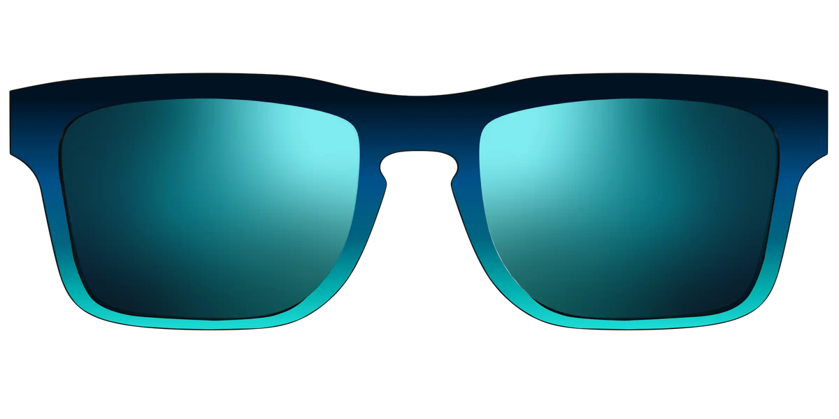 The Polarized Royal Blue to Seafoam Gradient Sun Top