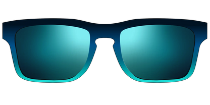The Polarized Royal Blue to Seafoam Gradient Sun Top