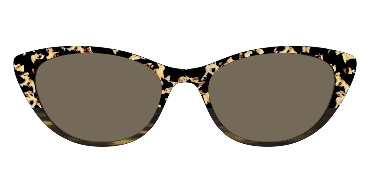 The Polarized Caramel Tortoise Horn Split Sun Top