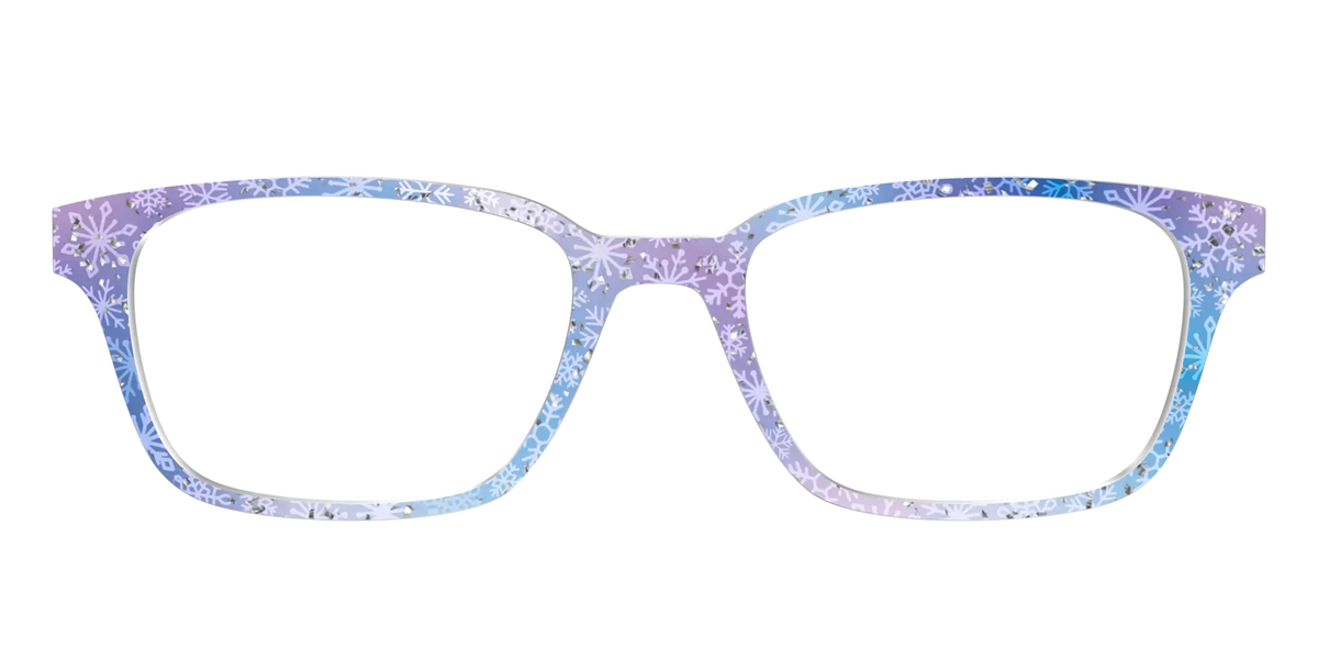 The Pastel Snowflake with Iridescent Glitter