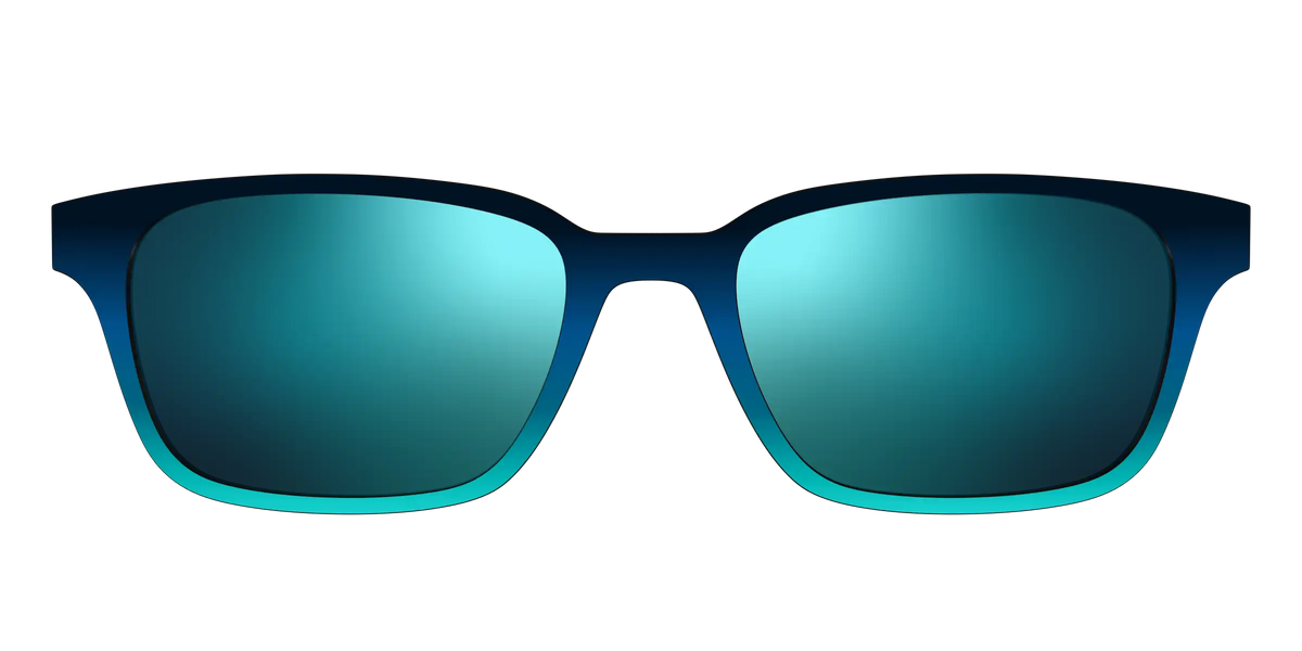 The Polarized Royal Blue to Seafoam Gradient Sun Top