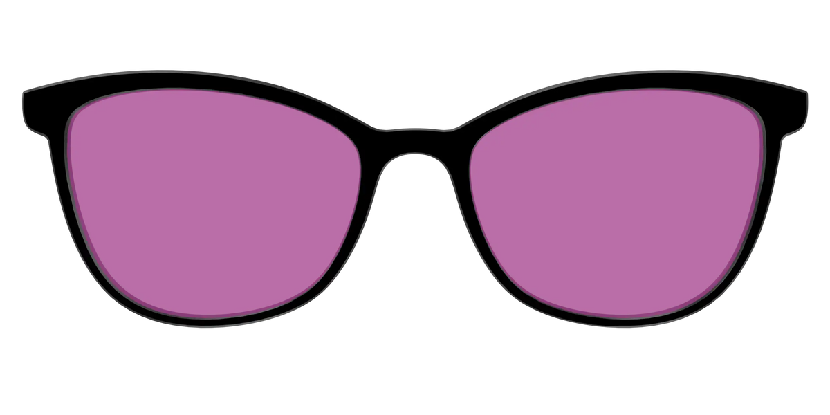 The Black with Violet Golf lens