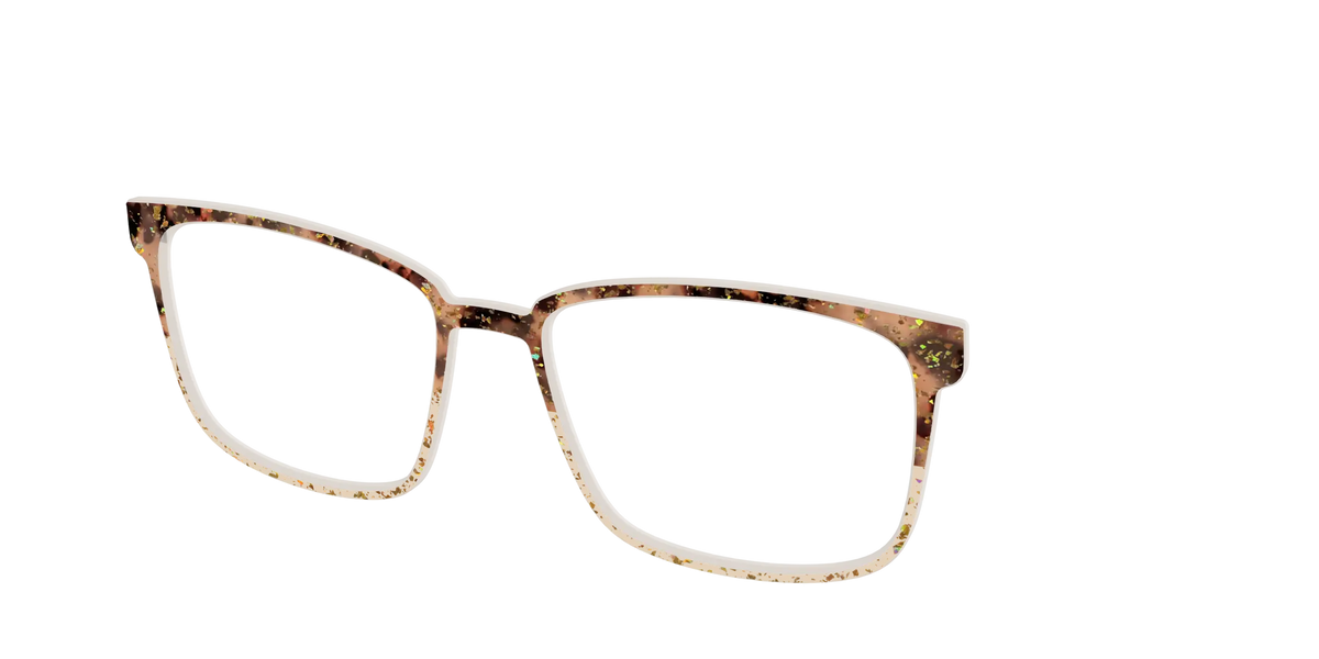 The Khaki Tortoise Crystal Split with Gold Flakes