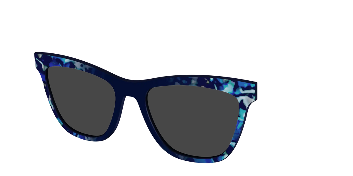 The Polarized Indigo Tortoise Sun Top
