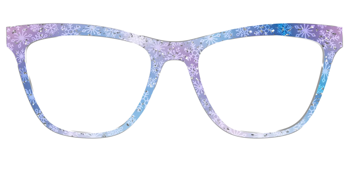 The Pastel Snowflake with Iridescent Glitter