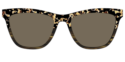 The Polarized Caramel Tortoise Horn Split Sun Top