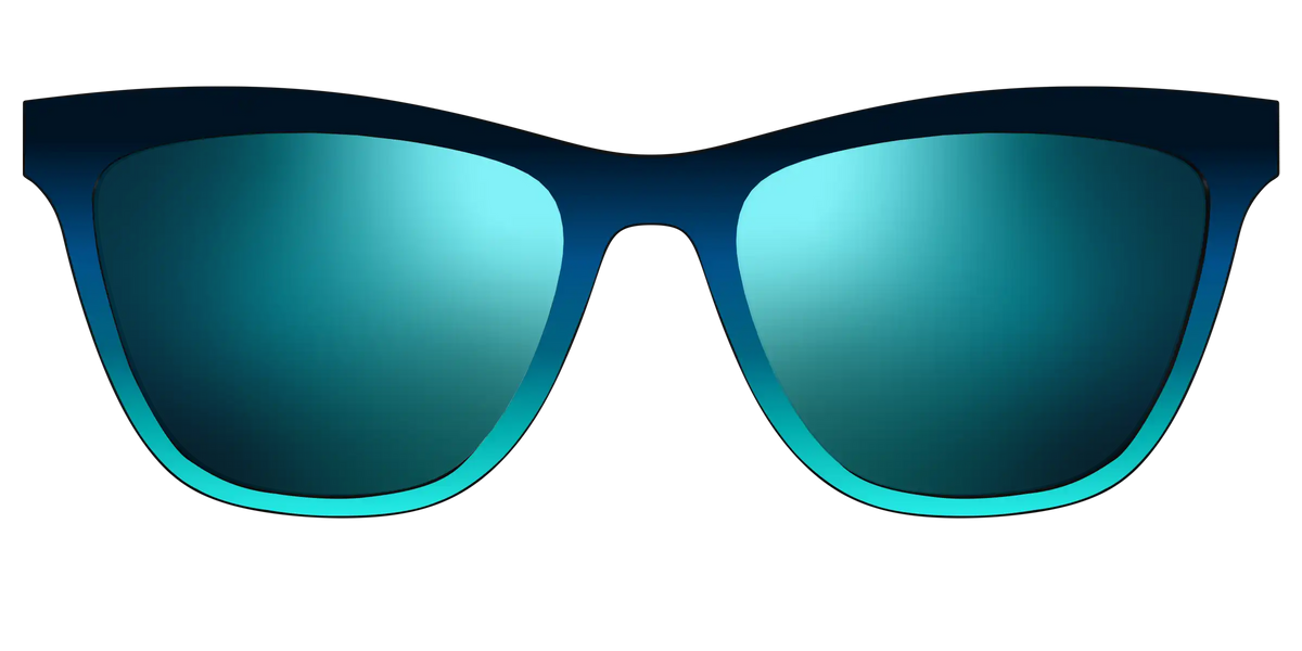 The Polarized Royal Blue to Seafoam Gradient Sun Top