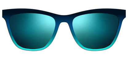 The Polarized Royal Blue to Seafoam Gradient Sun Top