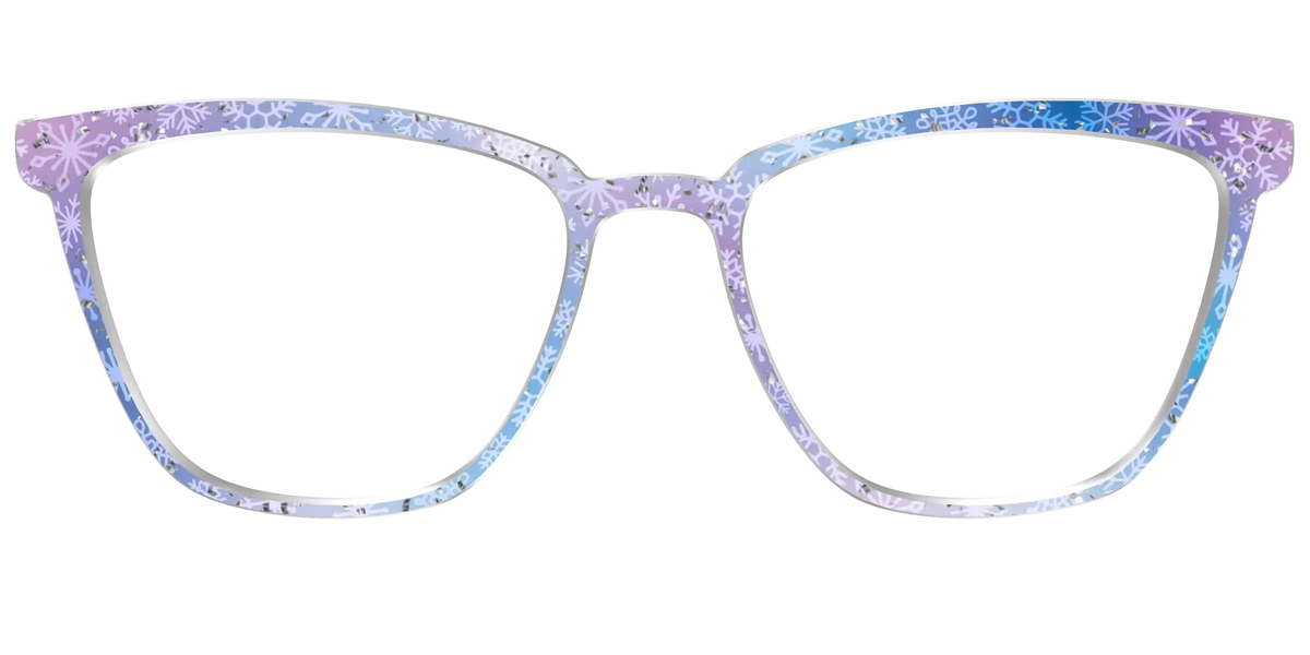 The Pastel Snowflake with Iridescent Glitter
