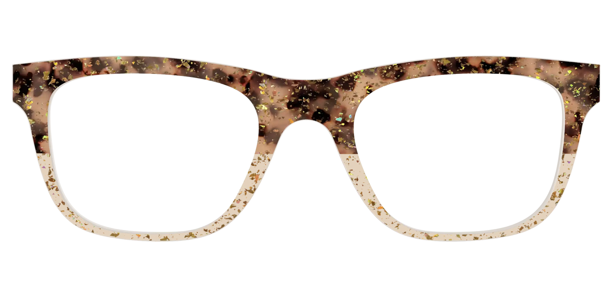 The Khaki Tortoise Crystal Split with Gold Flakes