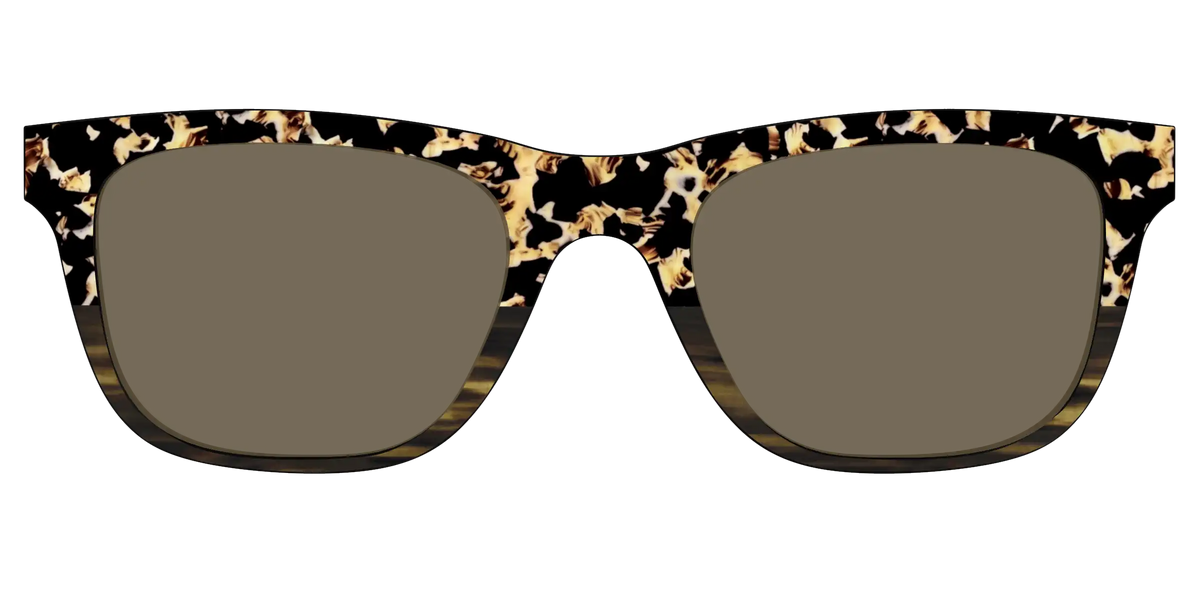 The Polarized Caramel Tortoise Horn Split Sun Top