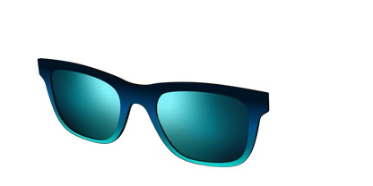 The Polarized Royal Blue to Seafoam Gradient Sun Top