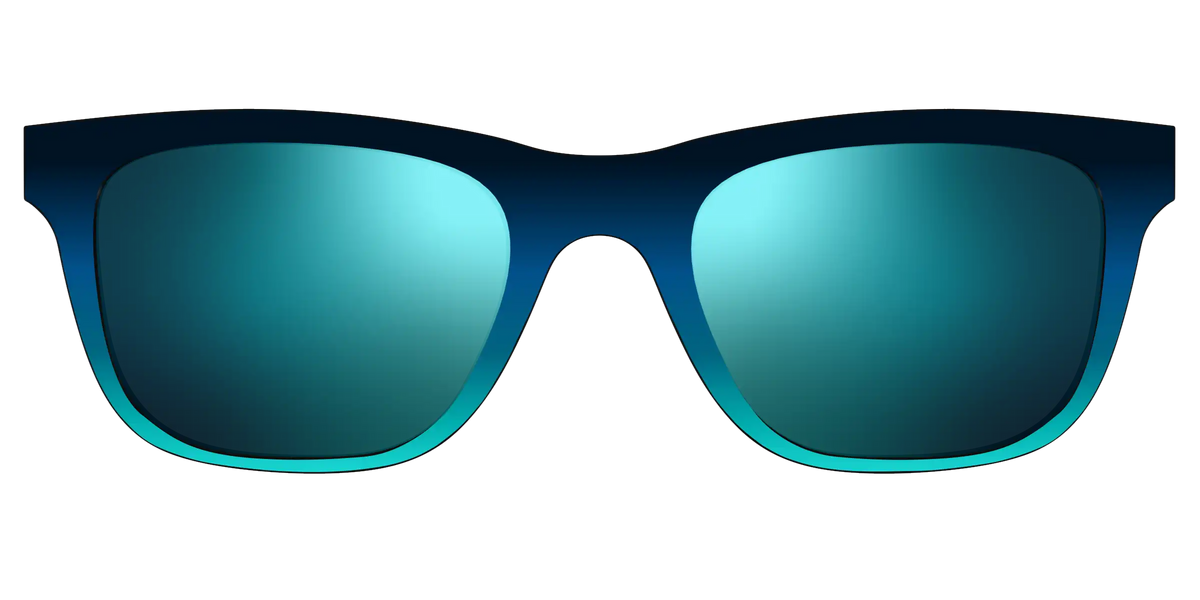 The Polarized Royal Blue to Seafoam Gradient Sun Top