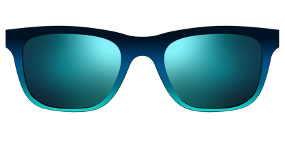 The Polarized Royal Blue to Seafoam Gradient Sun Top