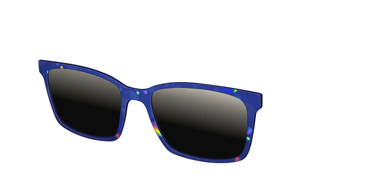 The Polarized Navy Holographic Bubbles Sun Top