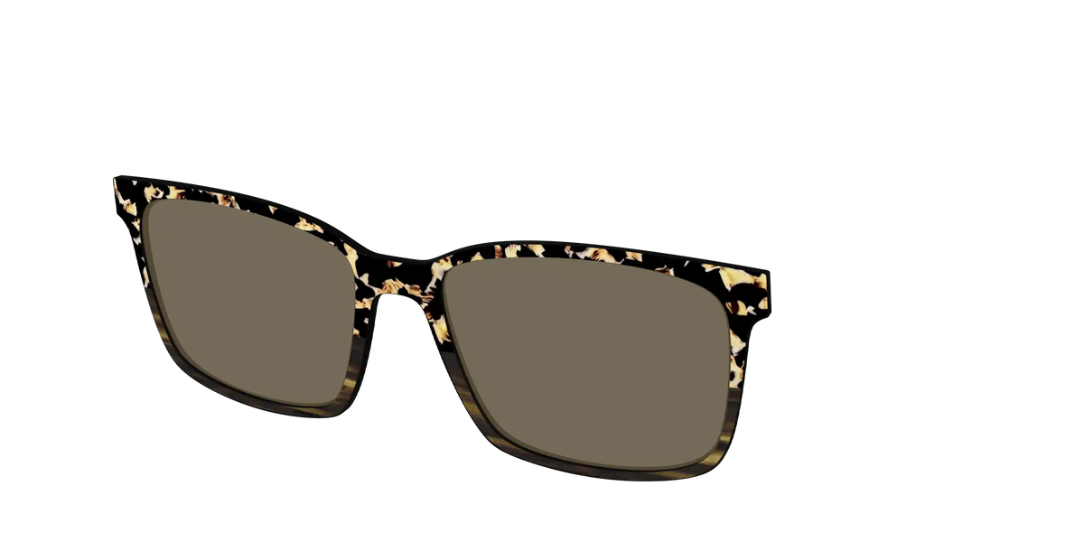 The Polarized Caramel Tortoise Horn Split Sun Top