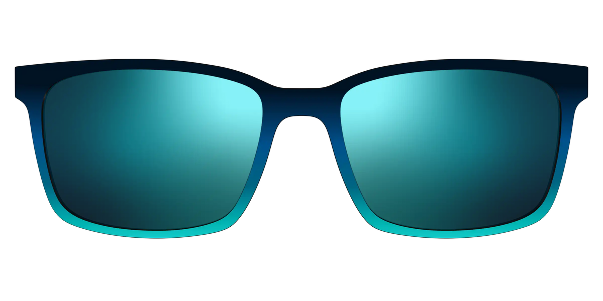 The Polarized Royal Blue to Seafoam Gradient Sun Top