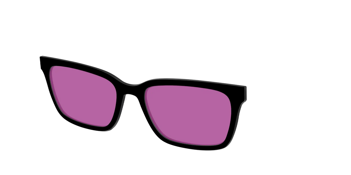 The Black with Violet Golf lens