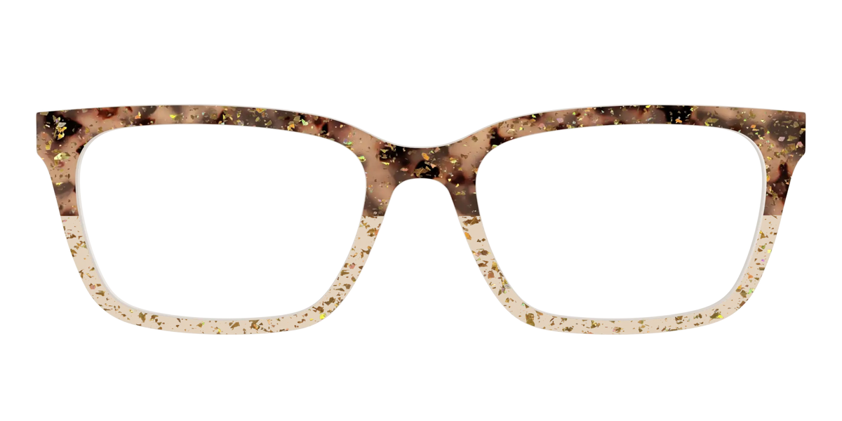 The Khaki Tortoise Crystal Split with Gold Flakes