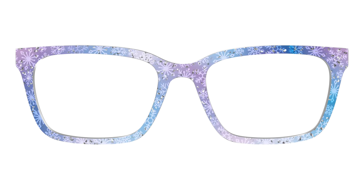 The Pastel Snowflake with Iridescent Glitter