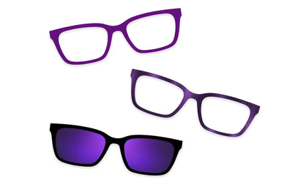 Purple Confetti Tortoise Gold Metal - Set