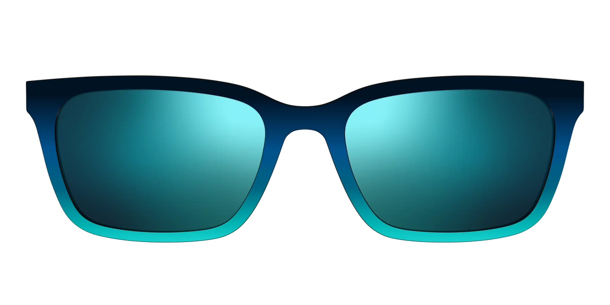 The Polarized Royal Blue to Seafoam Gradient Sun Top